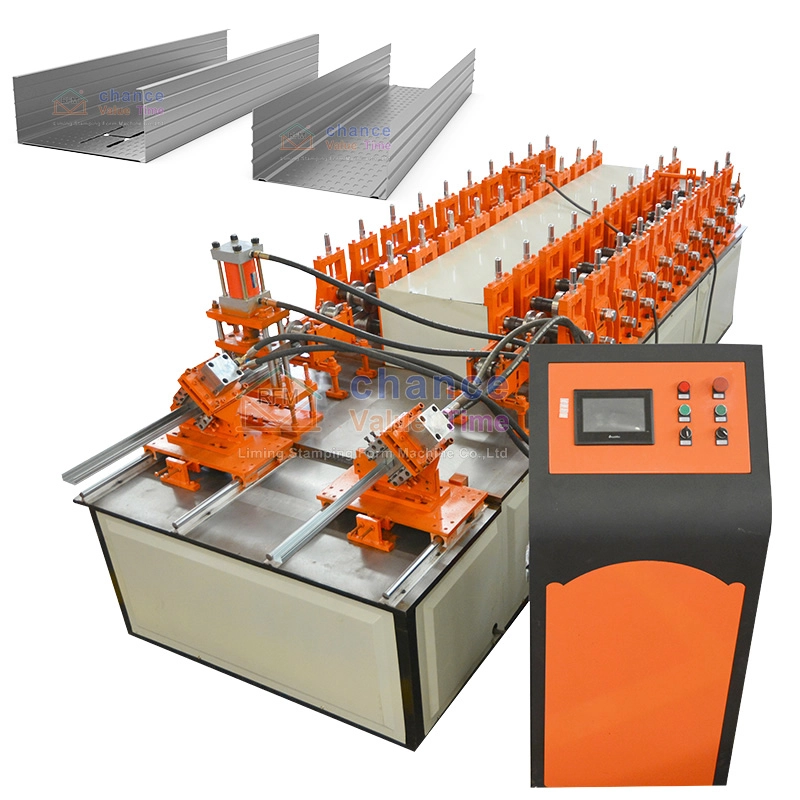 Hebei Liming The Most Popular Double Line Metal Stud Roll Forming Machine For The Construction Industry