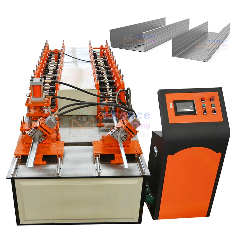 Hebei Liming leading Double Line metal stud and track roll forming machine manufacturer