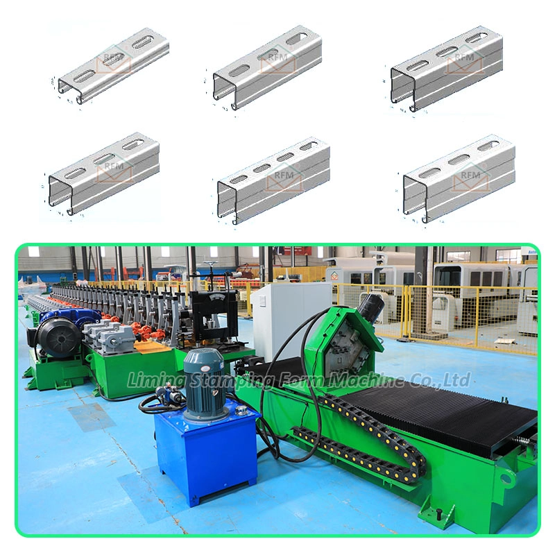 Hebei Liming Photovoltaic Strut Support U Profile Roll Manufacture Price Form Machine Strut Profile Roll Forming Machine