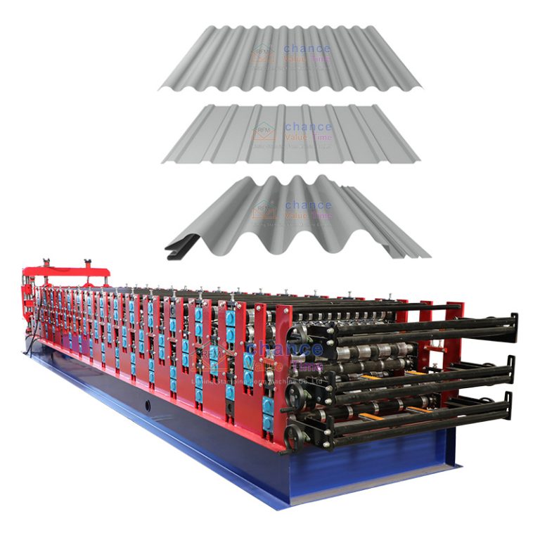 3 In 1 steel Roof Sheet Roll Forming Machine (4)