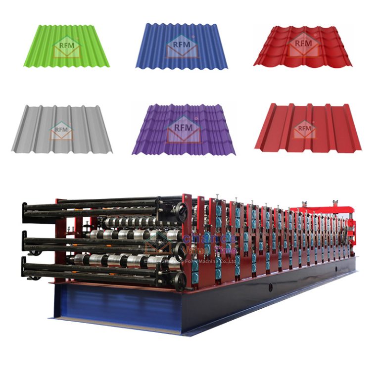 3 In 1 steel Roof Sheet Roll Forming Machine (5)