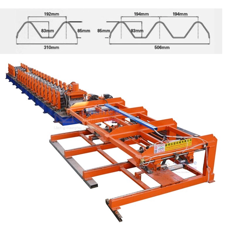 highway guardrail roll forming machine for w beam and thrie beam