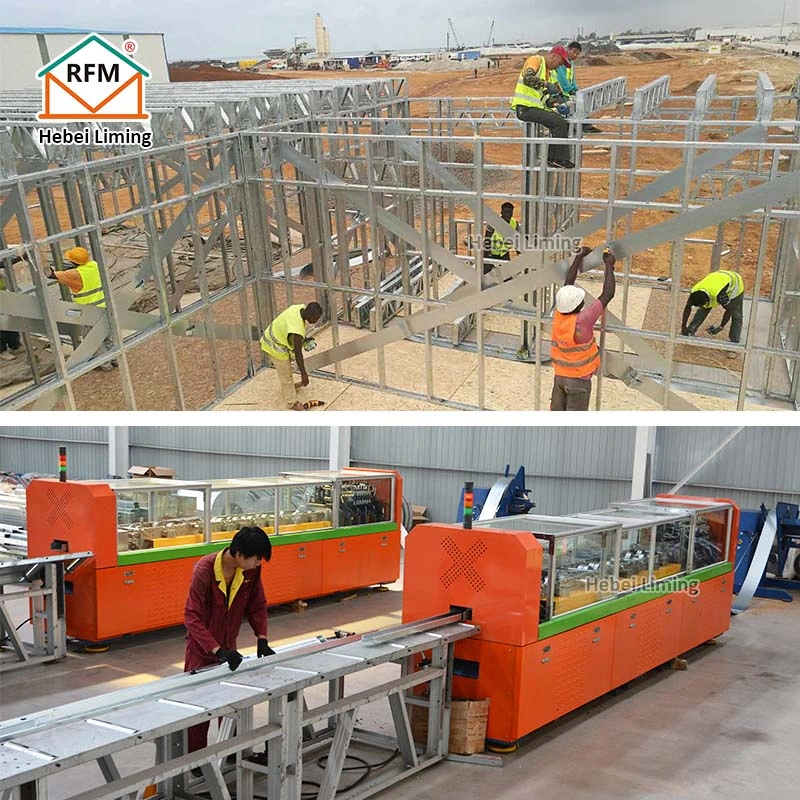 Img.LGS production equipment and on-site frame assembly