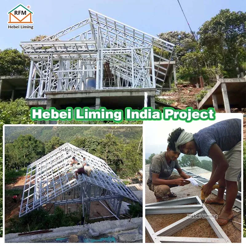 Img.LGS roof and wall framing in the Hebei Liming India project
